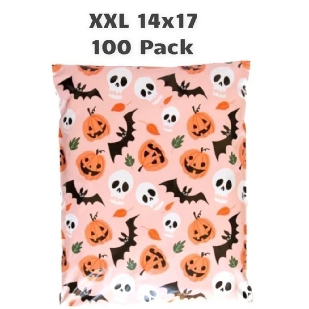 100 Pack 14x17 XXL Polymailers - Designer Halloween Series